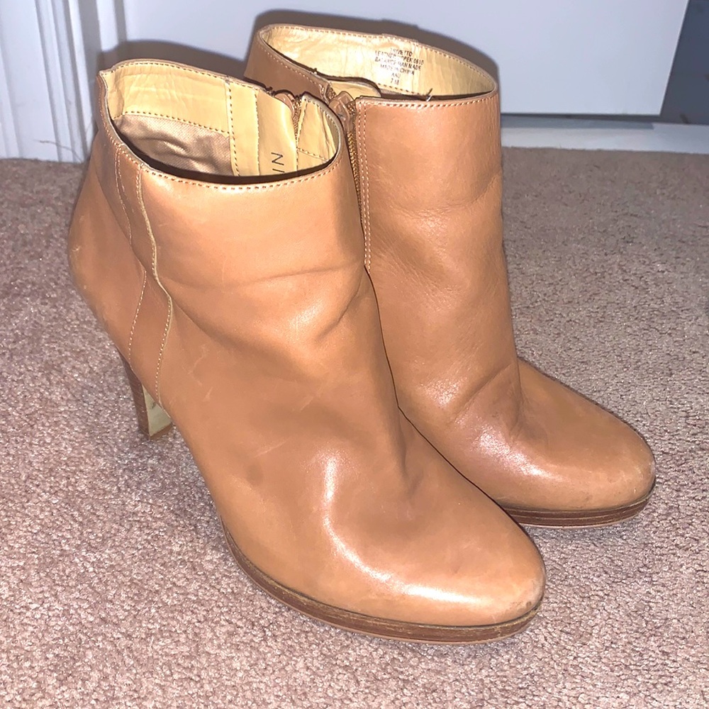 Tan Leather Booties